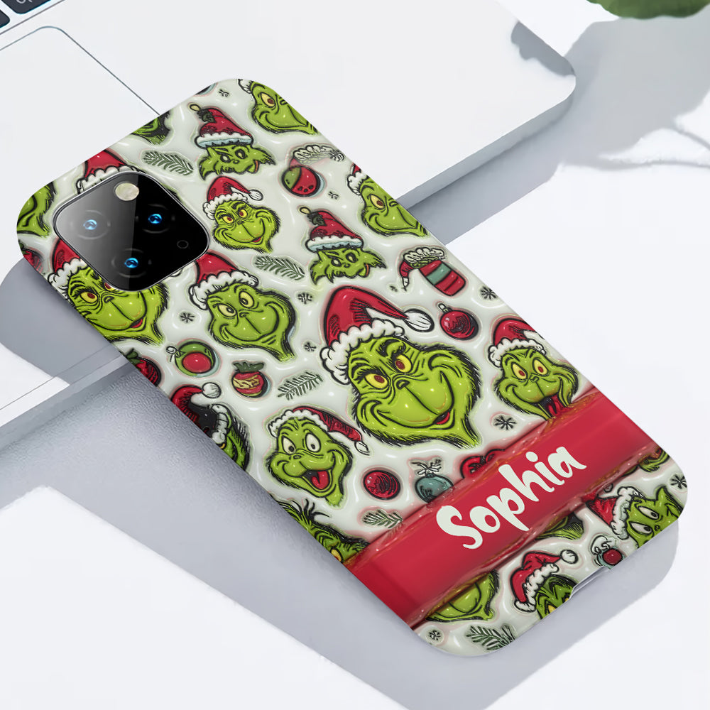 Green Character - Personalized Stole Christmas Full Print Phone Case