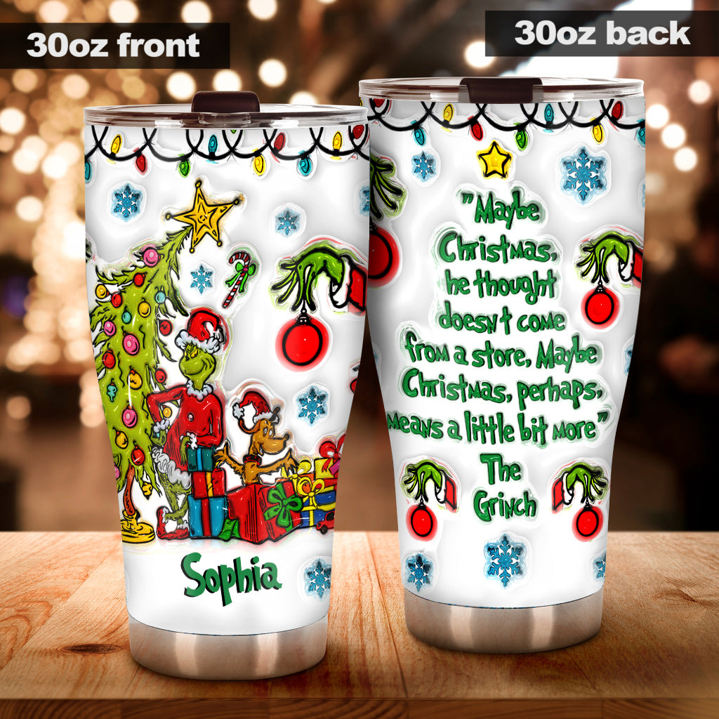 Noël, peut-être, signifie un peu plus - Gobelet isotherme de Noël personnalisé