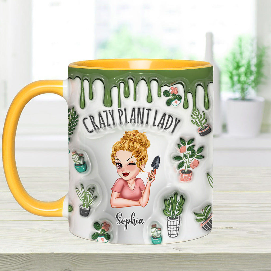 Mug personnalisé « Folle de plantes » - Mug à thème jardinage