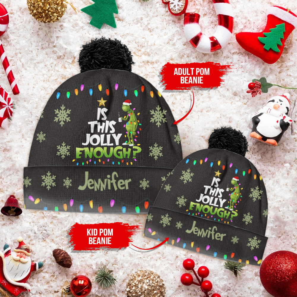 Est-ce assez joyeux ? - Bonnet de Noël personnalisé avec étole