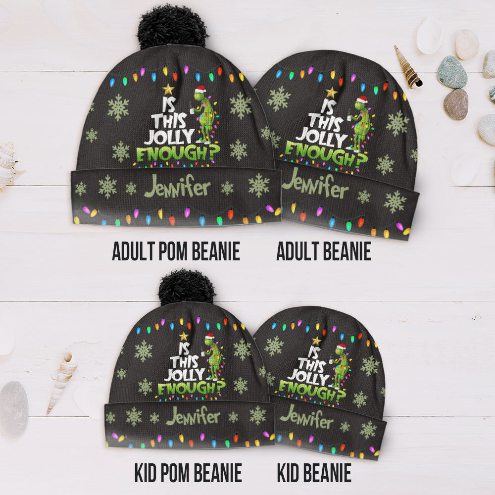 Est-ce assez joyeux ? - Bonnet de Noël personnalisé avec étole