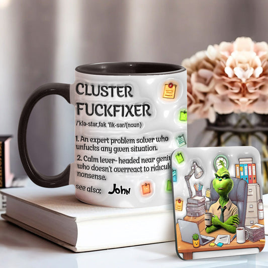 Cluster F*** Fixer - Personalized Stole Christmas Accent Mug