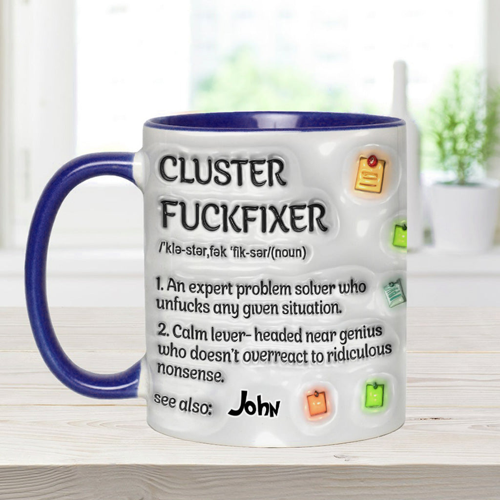 Cluster F*** Fixer - Personalized Stole Christmas Accent Mug