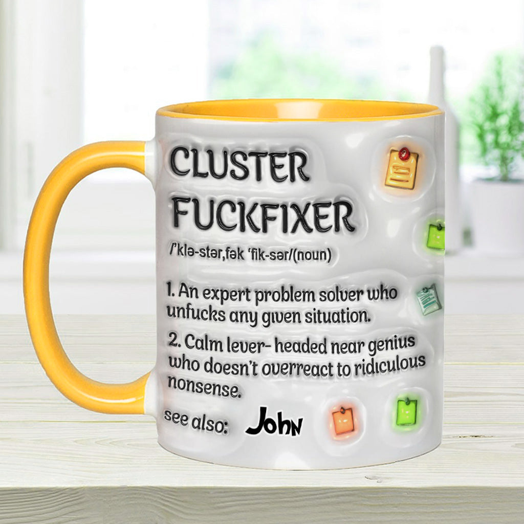 Cluster F*** Fixer - Personalized Stole Christmas Accent Mug