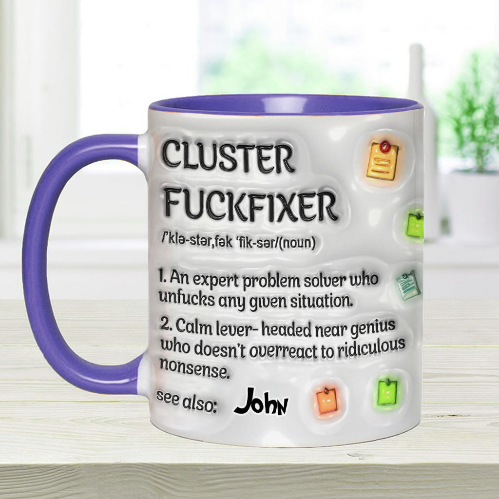 Cluster F*** Fixer - Personalized Stole Christmas Accent Mug