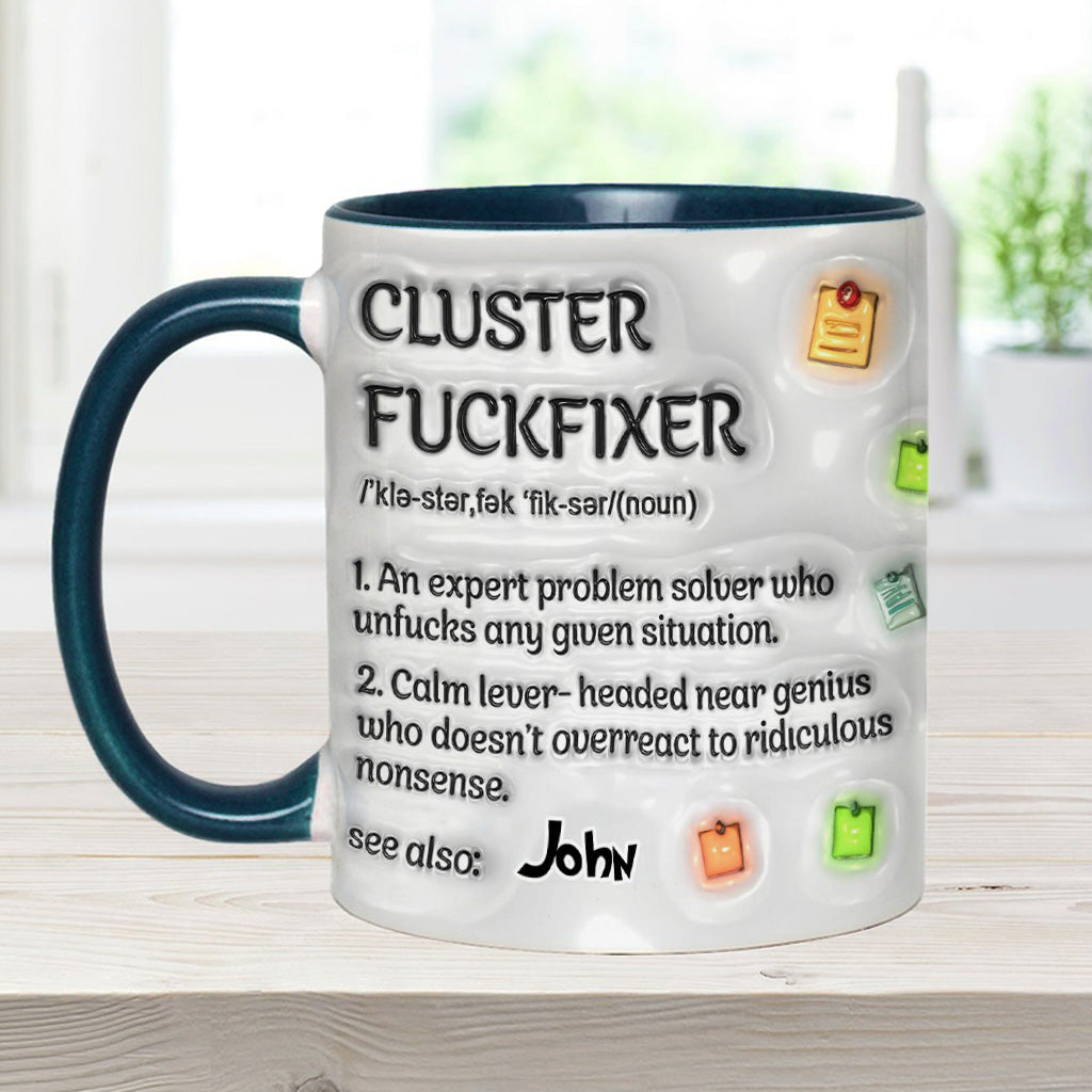 Cluster F*** Fixer - Personalized Stole Christmas Accent Mug