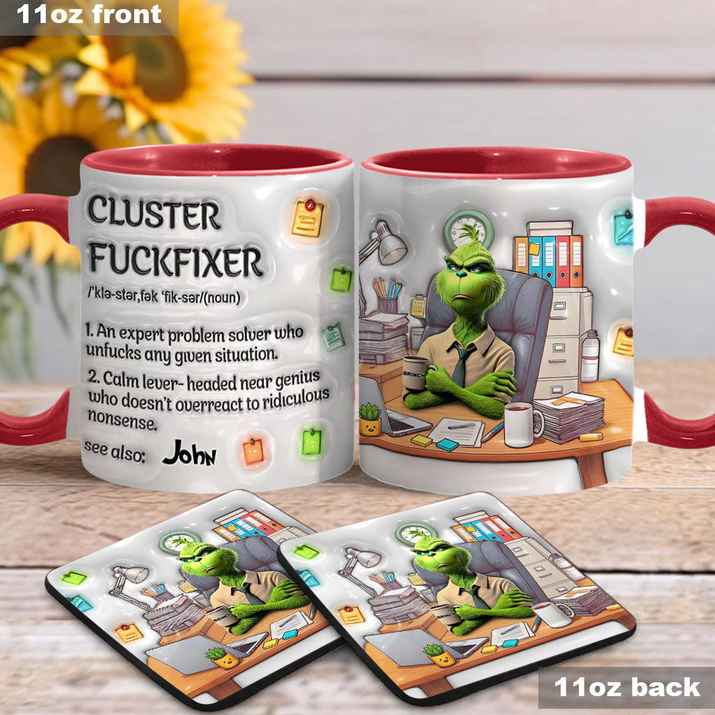 Cluster F*** Fixer - Personalized Stole Christmas Accent Mug