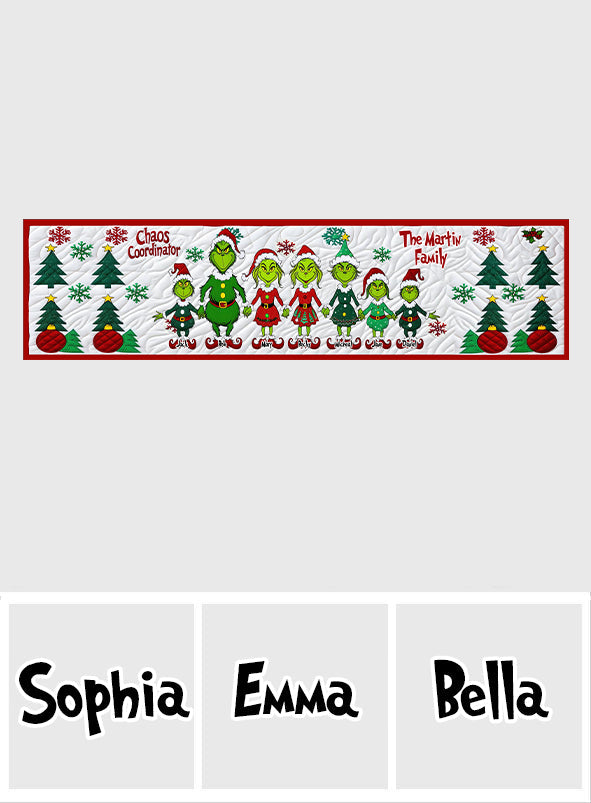 Chaos Coordinator - Personalized Stole Christmas Table Runner