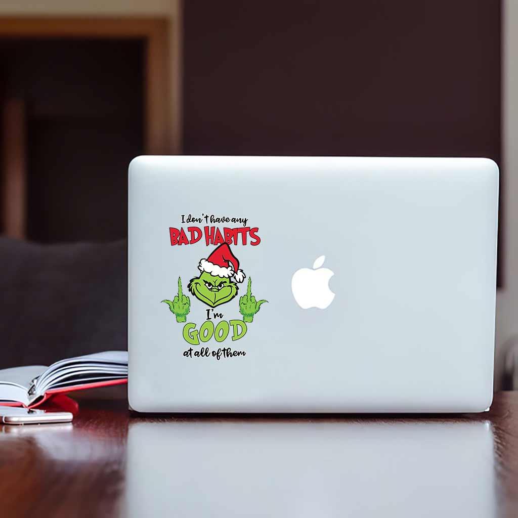Je n'ai pas de mauvaises habitudes - Autocollant complet « J'ai volé Noël »