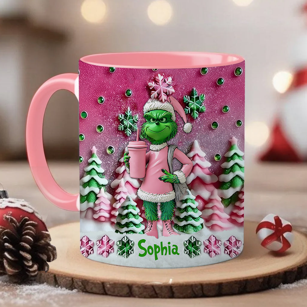 Joyeux Grinchmas - Mug personnalisé avec étole de Noël