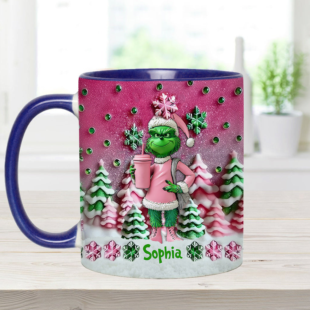 Joyeux Grinchmas - Mug personnalisé avec étole de Noël