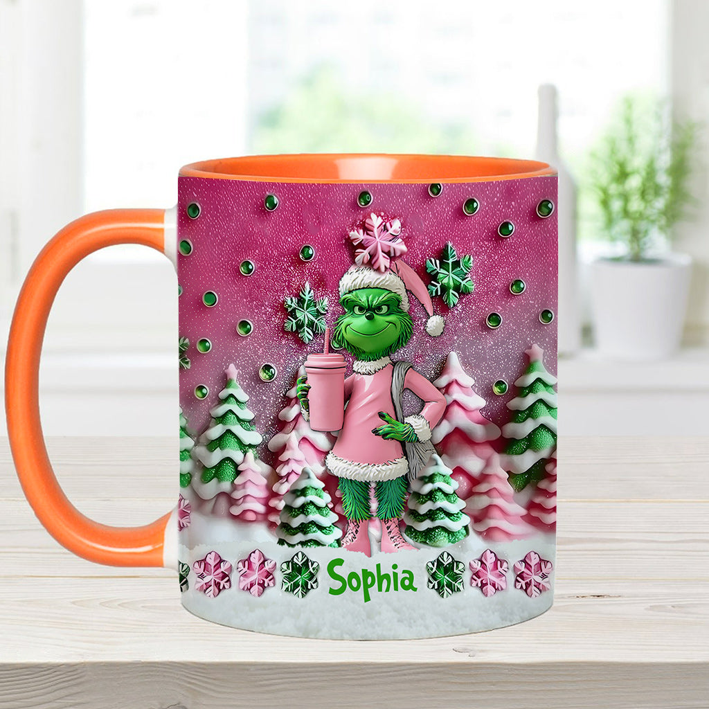 Joyeux Grinchmas - Mug personnalisé avec étole de Noël