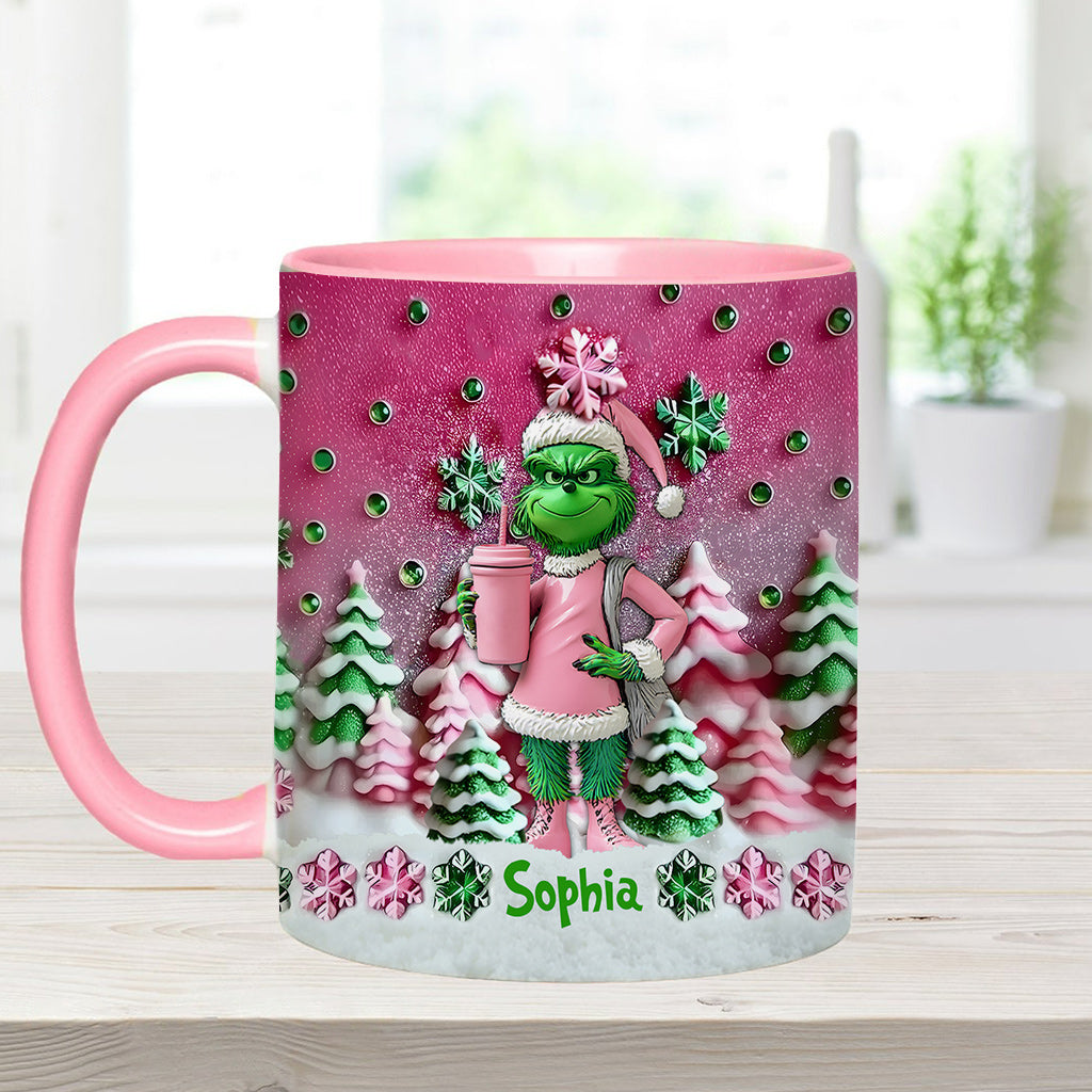 Joyeux Grinchmas - Mug personnalisé avec étole de Noël