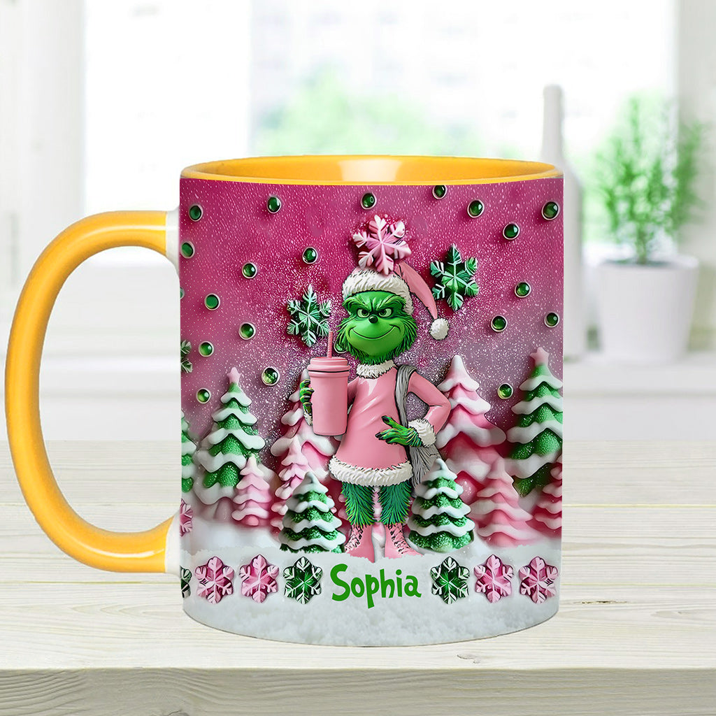 Joyeux Grinchmas - Mug personnalisé avec étole de Noël