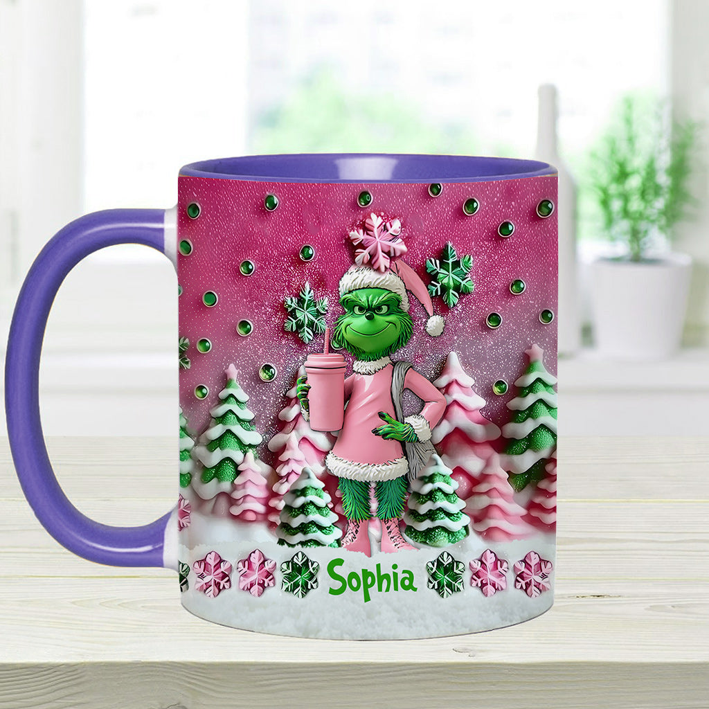 Joyeux Grinchmas - Mug personnalisé avec étole de Noël