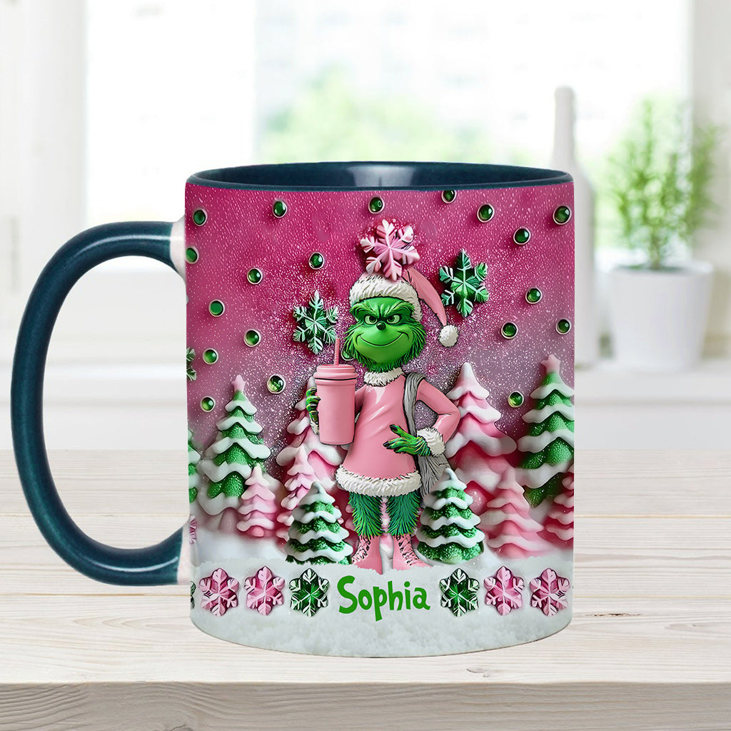 Joyeux Grinchmas - Mug personnalisé avec étole de Noël