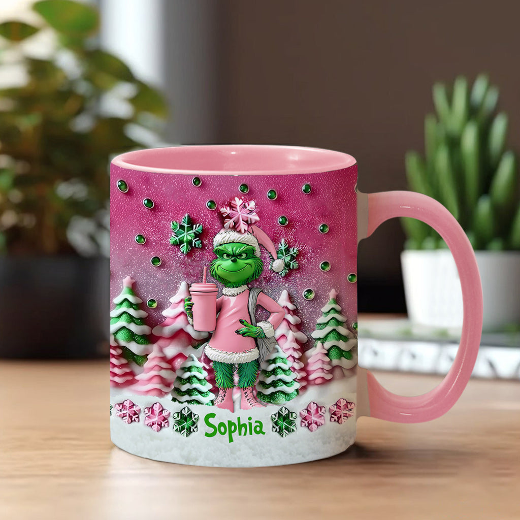 Joyeux Grinchmas - Mug personnalisé avec étole de Noël