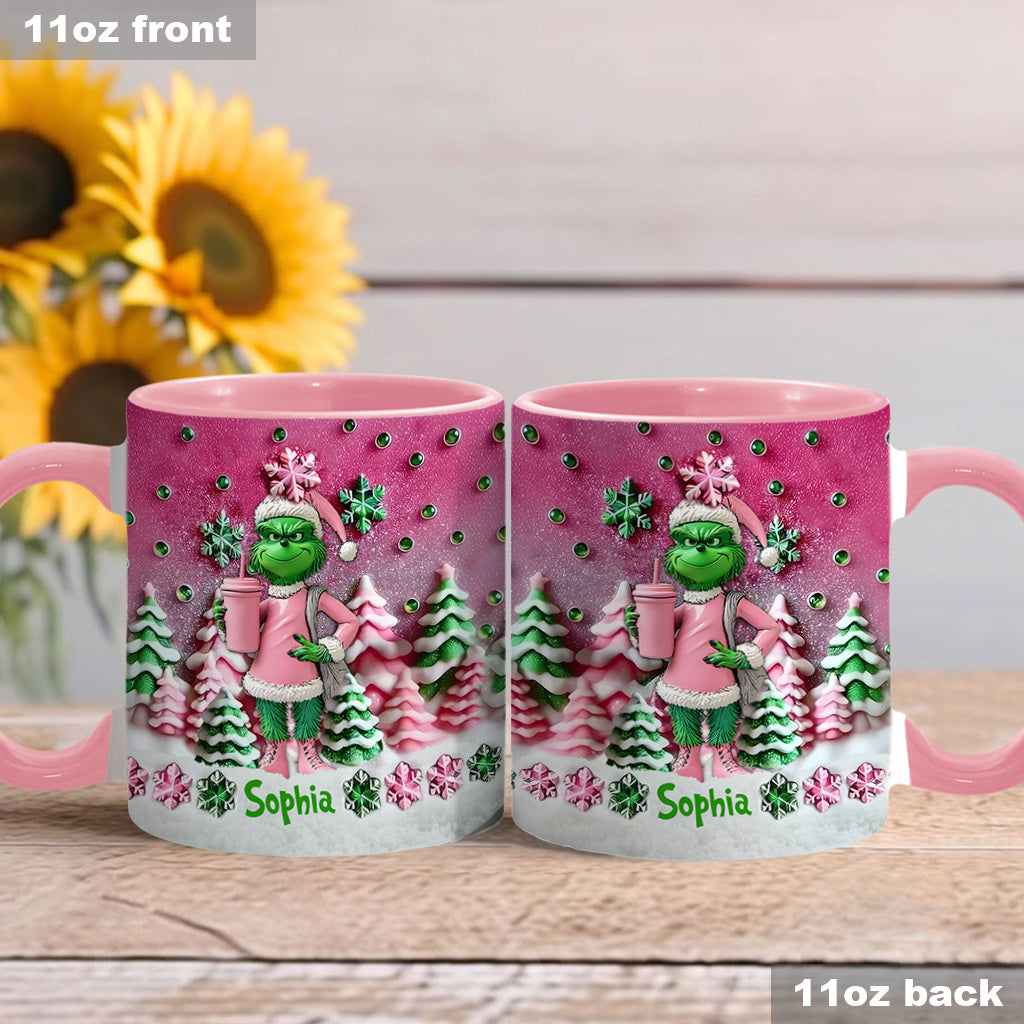 Joyeux Grinchmas - Mug personnalisé avec étole de Noël