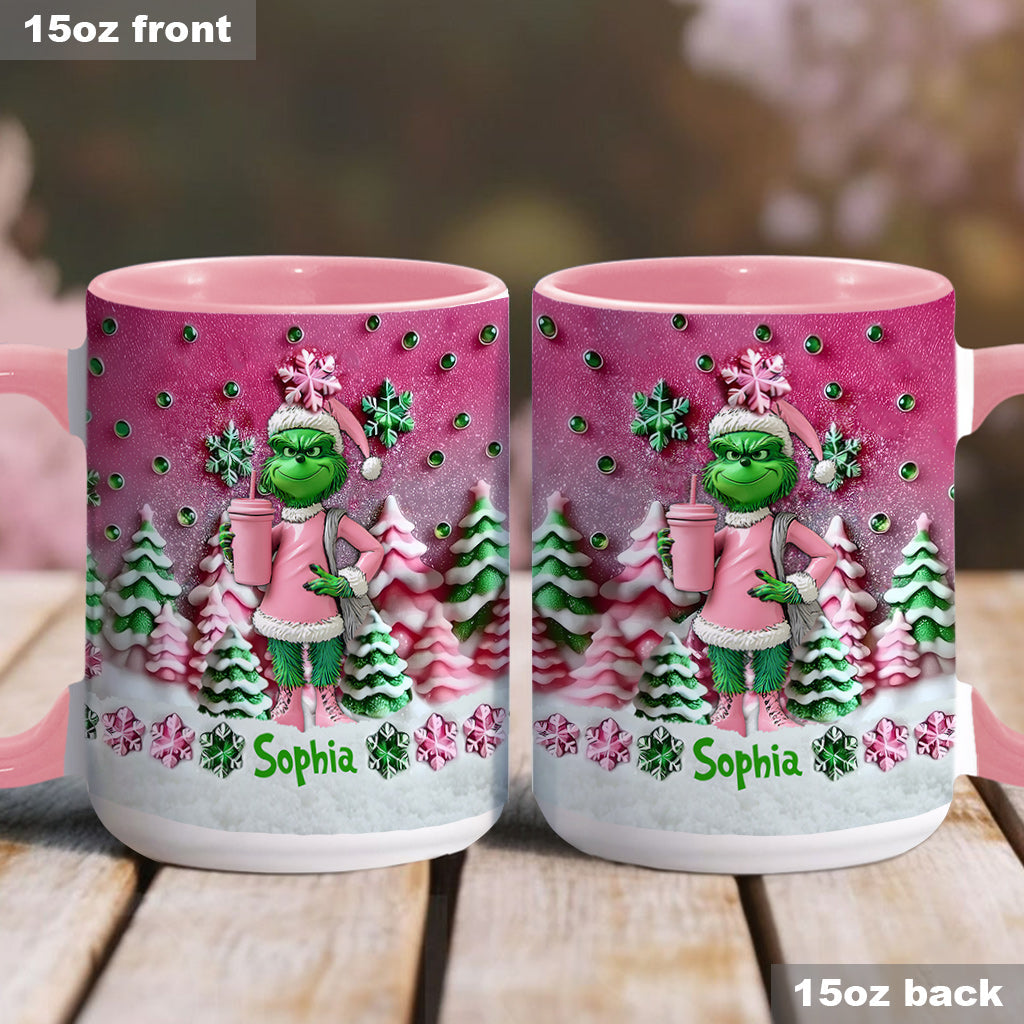 Joyeux Grinchmas - Mug personnalisé avec étole de Noël