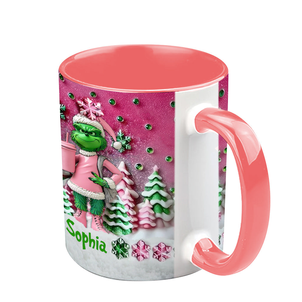 Joyeux Grinchmas - Mug personnalisé avec étole de Noël