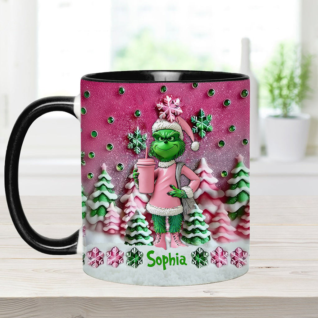 Joyeux Grinchmas - Mug personnalisé avec étole de Noël