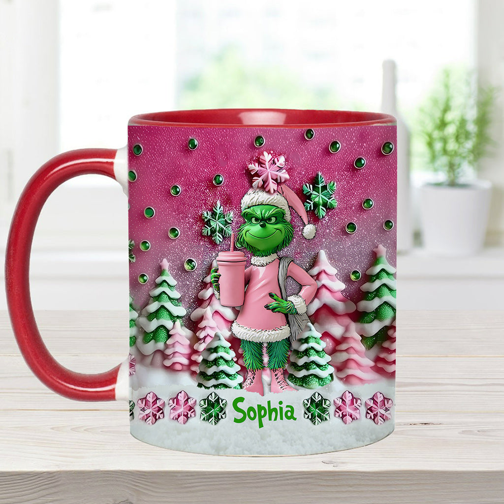 Joyeux Grinchmas - Mug personnalisé avec étole de Noël