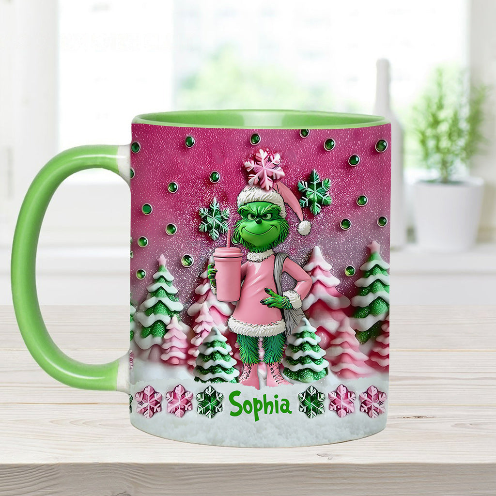 Joyeux Grinchmas - Mug personnalisé avec étole de Noël