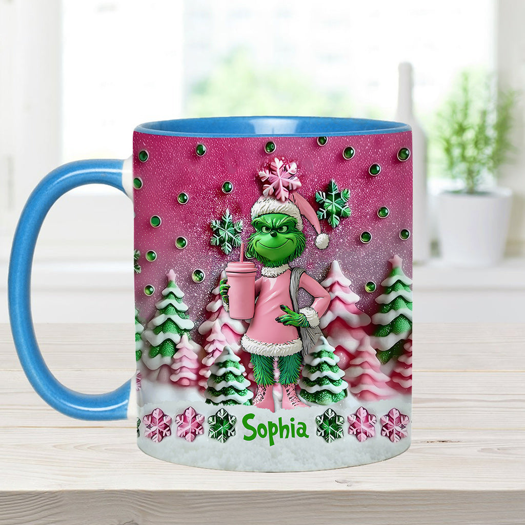 Joyeux Grinchmas - Mug personnalisé avec étole de Noël