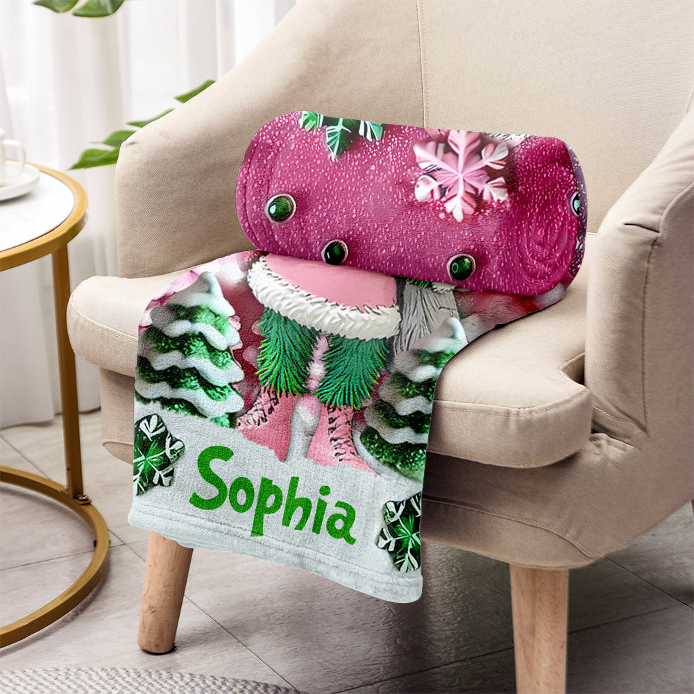 Merry Grinchmas - Personalized Stole Christmas Blanket