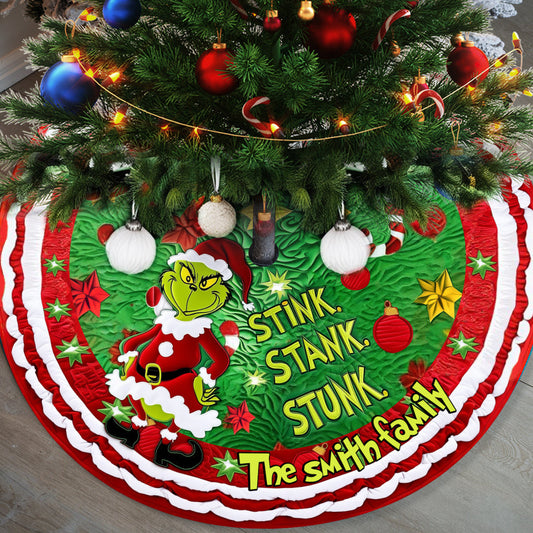Stink Stunk - Personalized Stole Christmas Tree Skirt