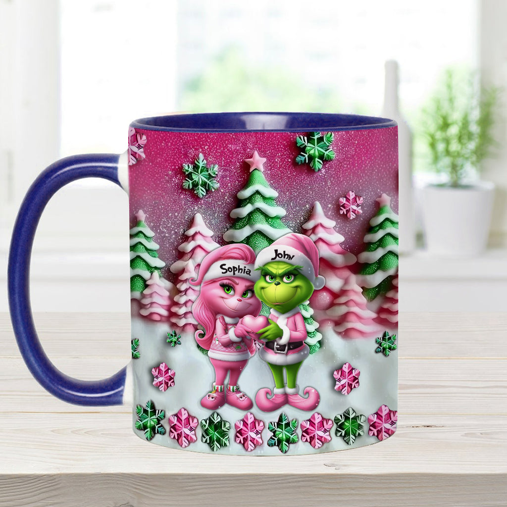 Grinchy Couple - Personalized Stole Christmas Accent Mug