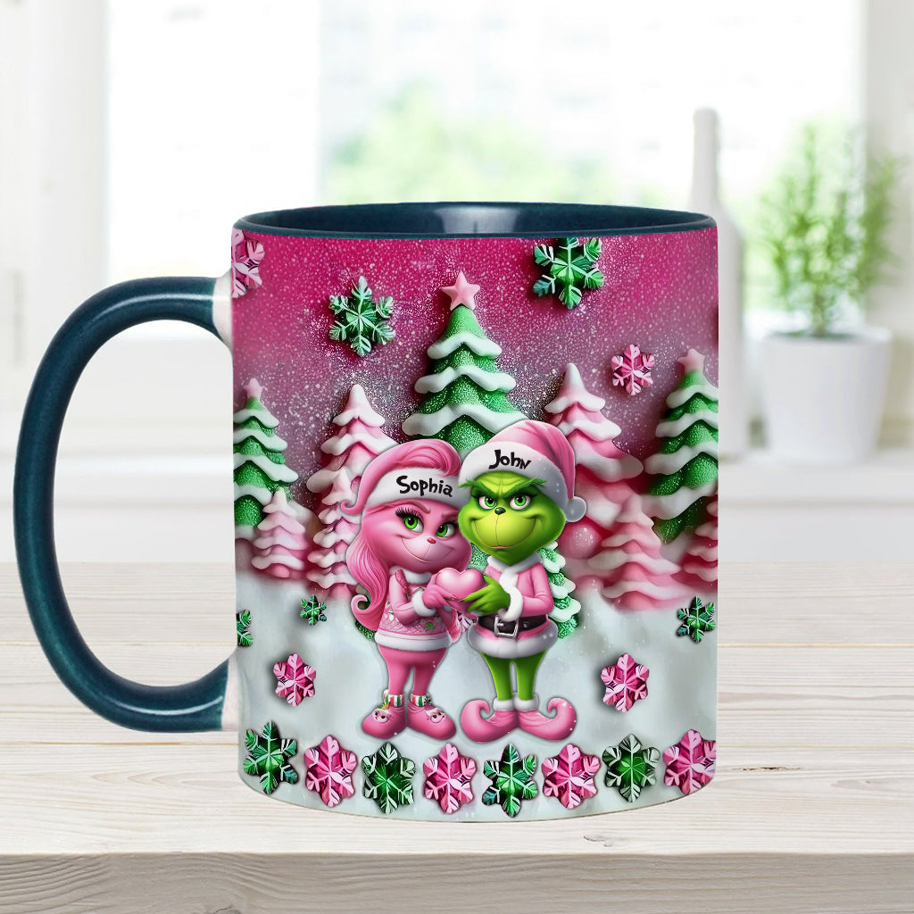 Grinchy Couple - Personalized Stole Christmas Accent Mug