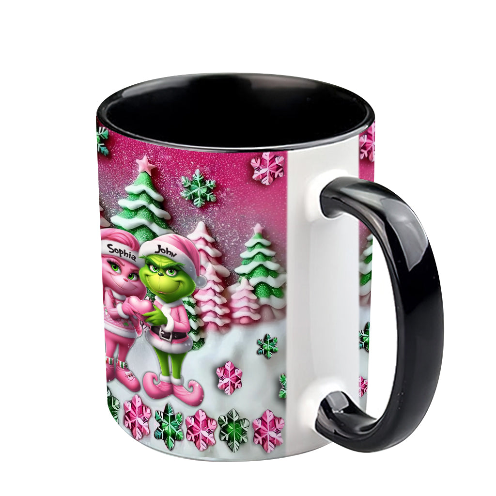 Grinchy Couple - Personalized Stole Christmas Accent Mug
