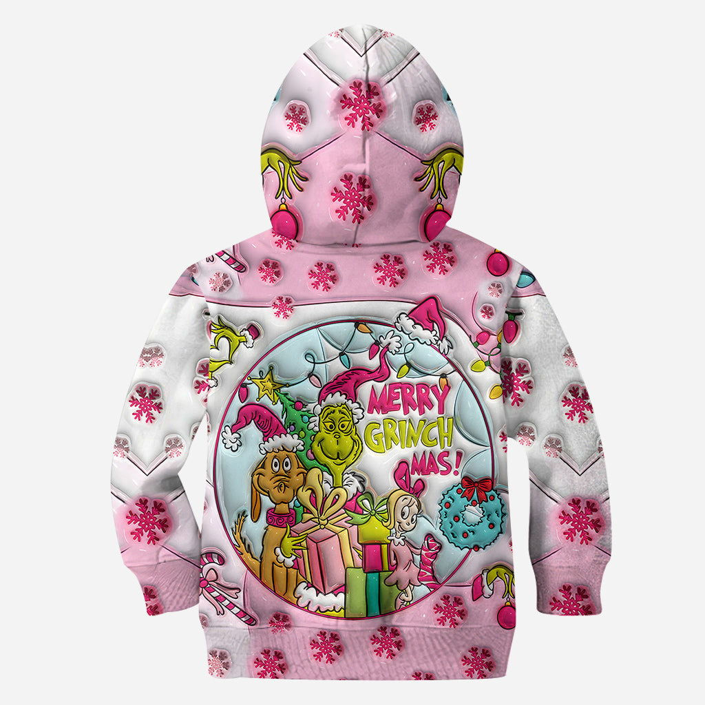 Pink Christmas - Personalized Stole Christmas Hoodie and Leggings