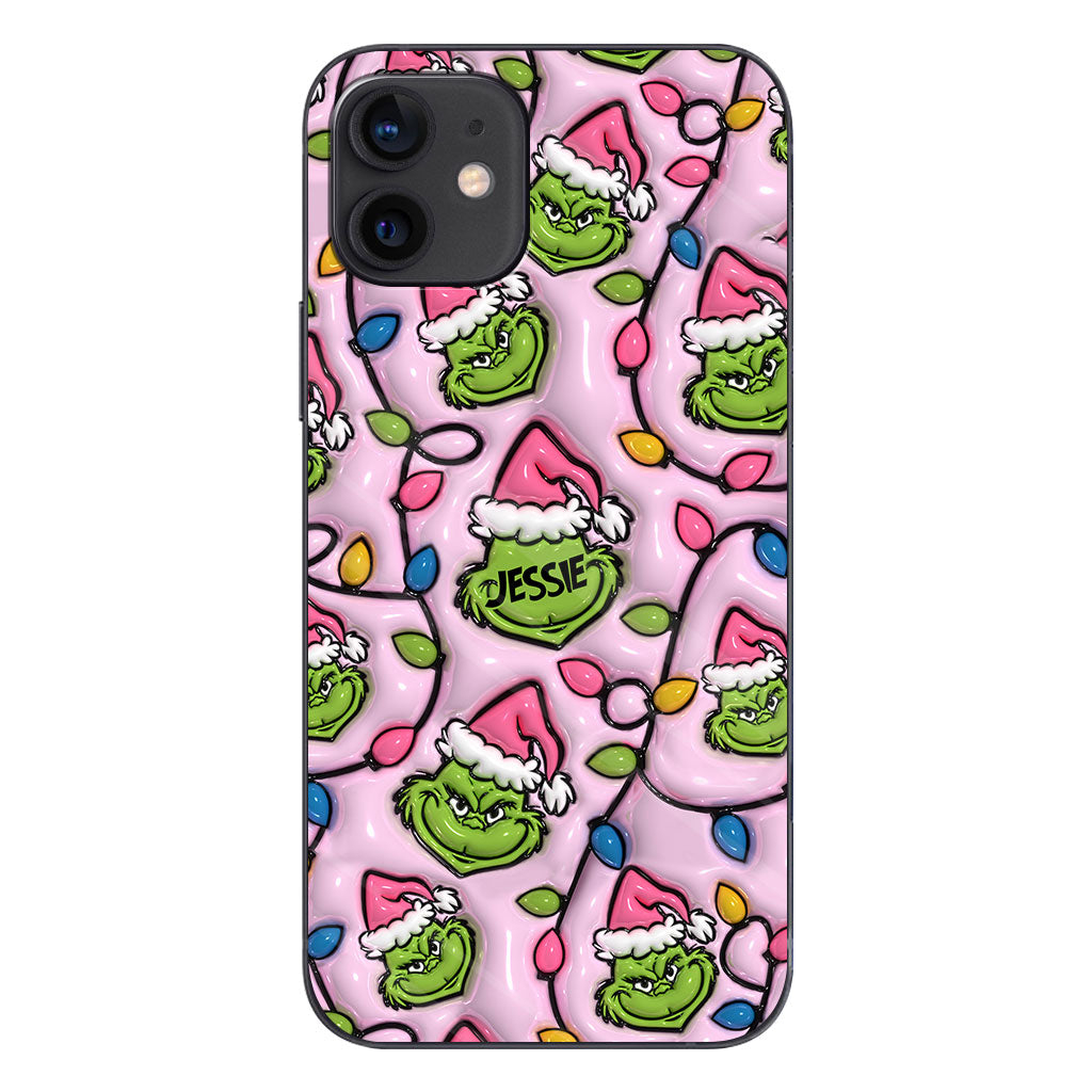 Green & Pink - Personalized Stole Christmas Phone Case