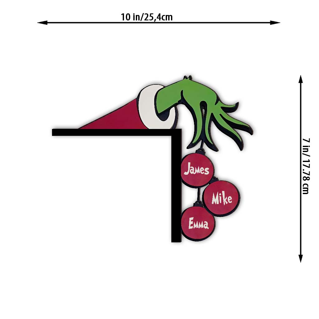 Joyeux Noël - Décoration de porte personnalisée en forme d'étole de Noël