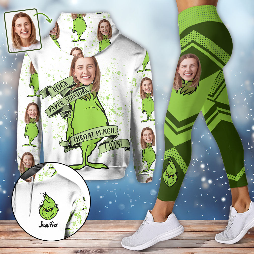 Pierre Feuille Ciseaux - Ensemble sweat à capuche et legging personnalisés « Étole de Noël »