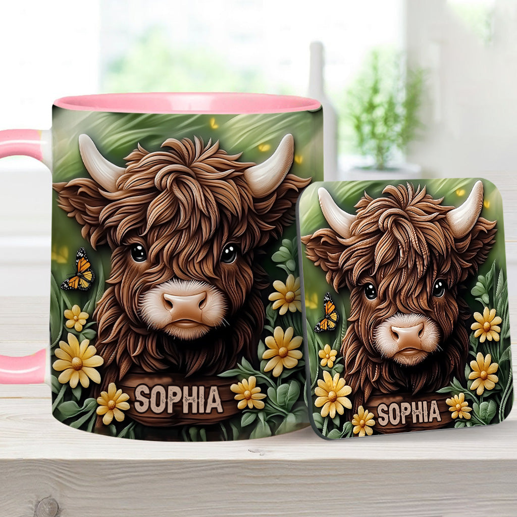 Mug personnalisé « Bébé vache des Highlands »