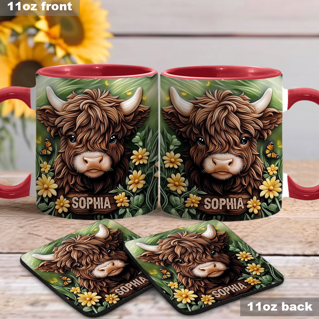 Mug personnalisé « Bébé vache des Highlands »