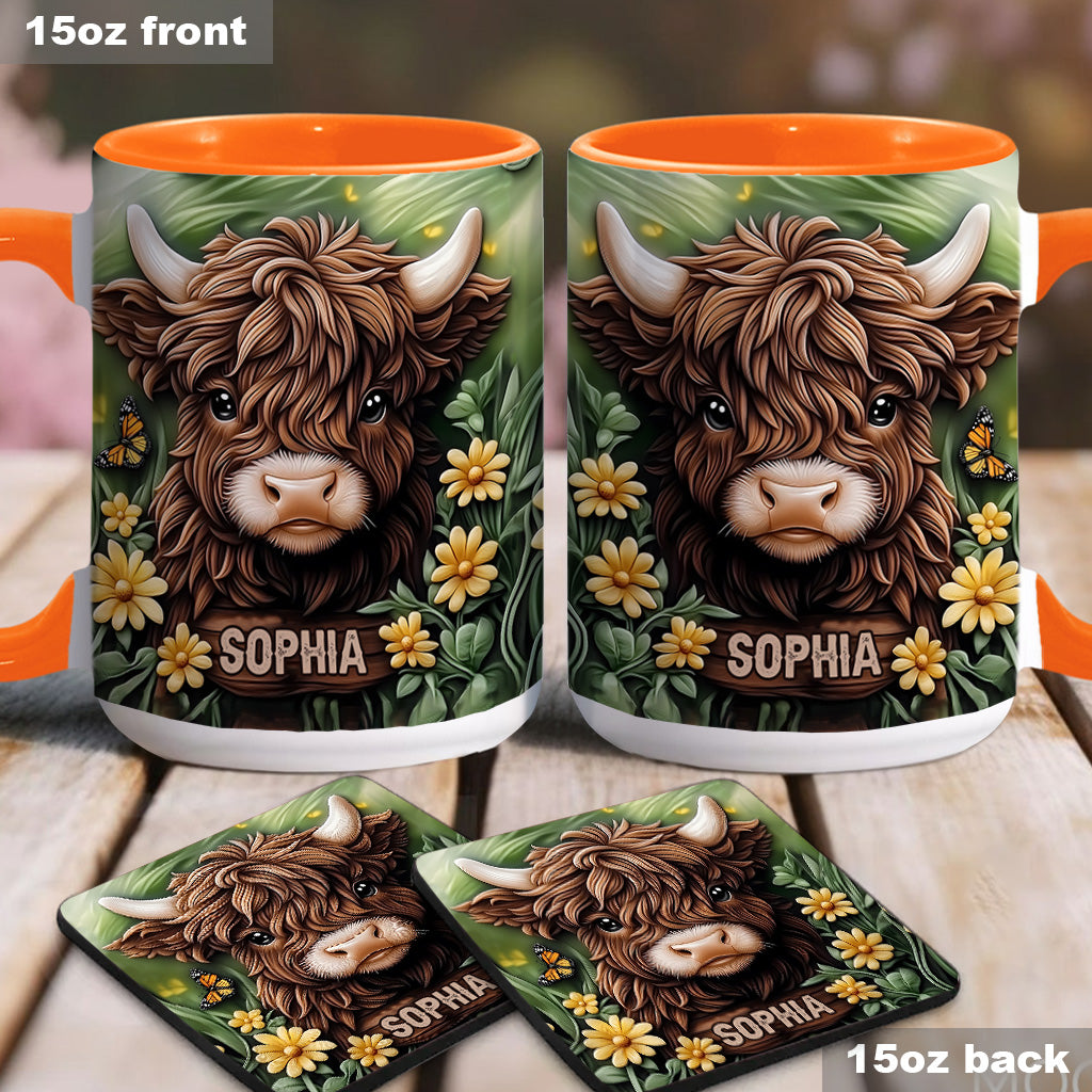 Mug personnalisé « Bébé vache des Highlands »