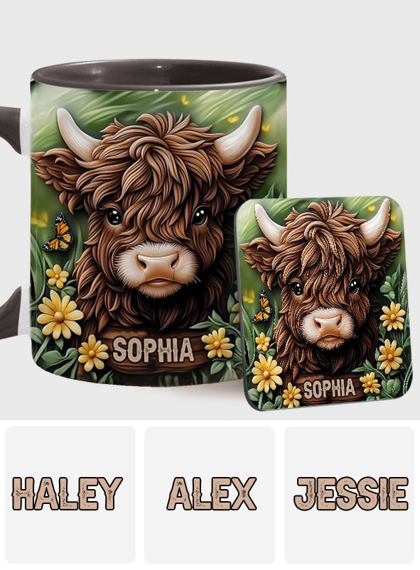 Mug personnalisé « Bébé vache des Highlands »