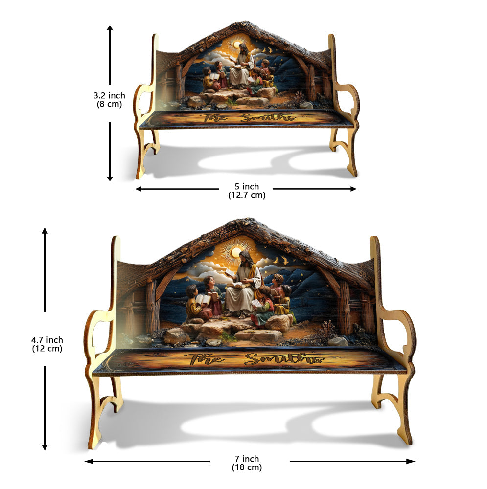 Écoute profonde - Banc en bois chrétien personnalisé
