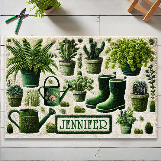 Beautiful Plants - Personalized Gardening Doormat