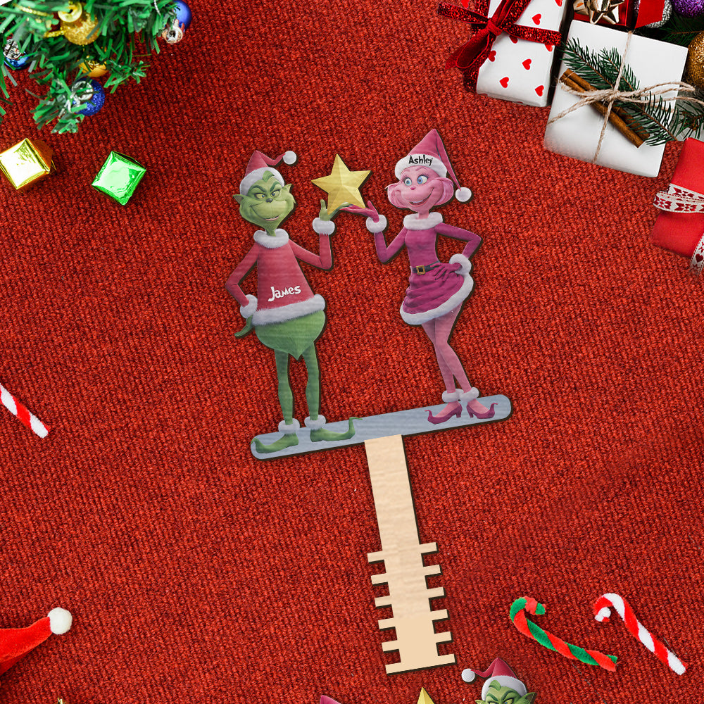 Merry Grinchmas - Personalized Stole Christmas Tree Topper