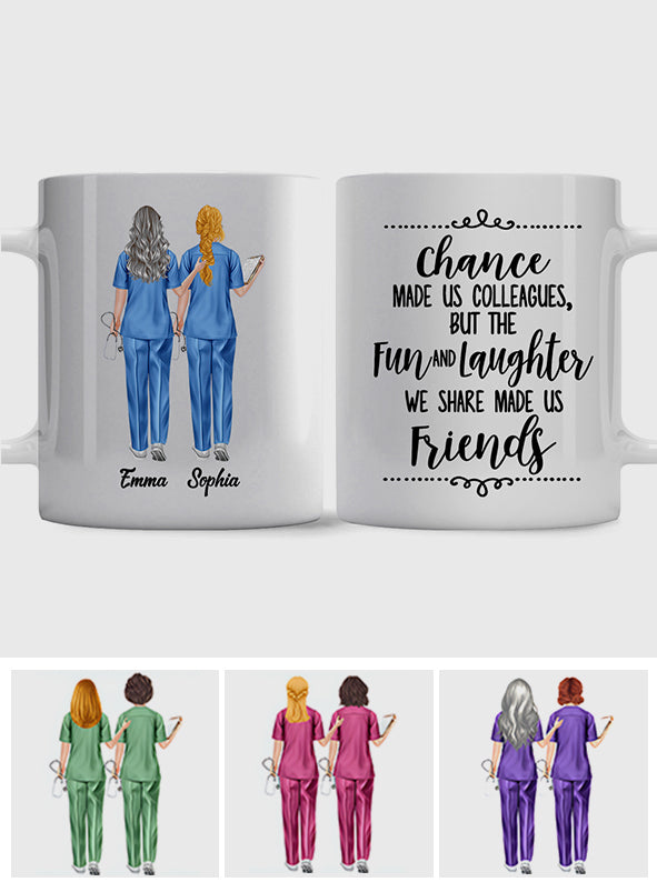 Les rires et les joies partagés - Mug personnalisé pour infirmière