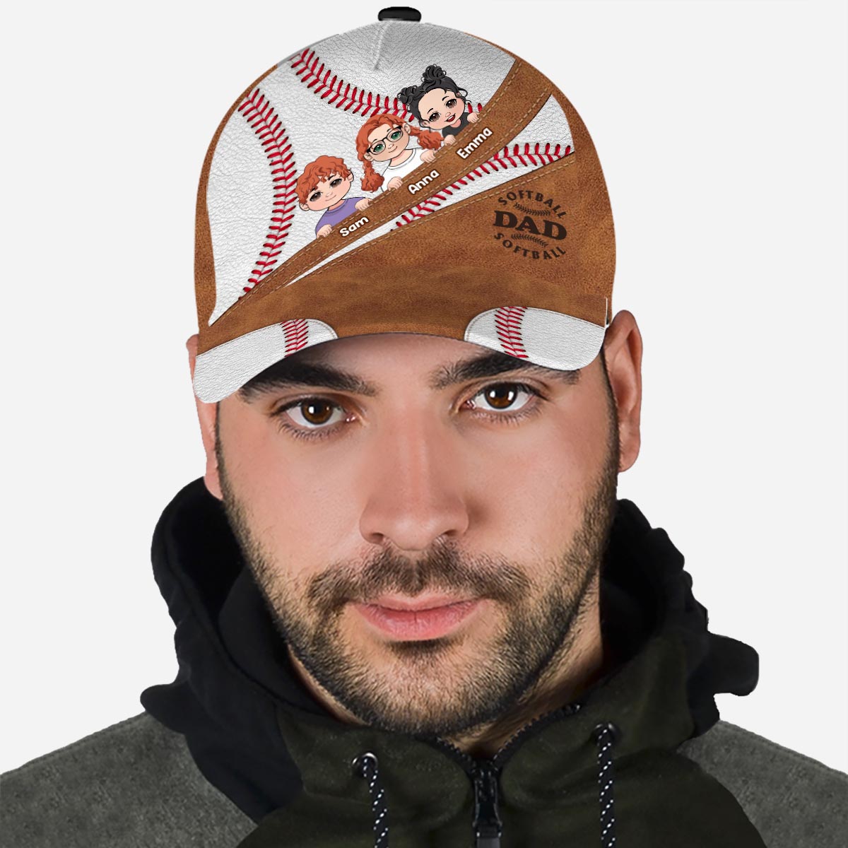 Baseball MomGrandmaDad - Personalized Baseball Classic Cap