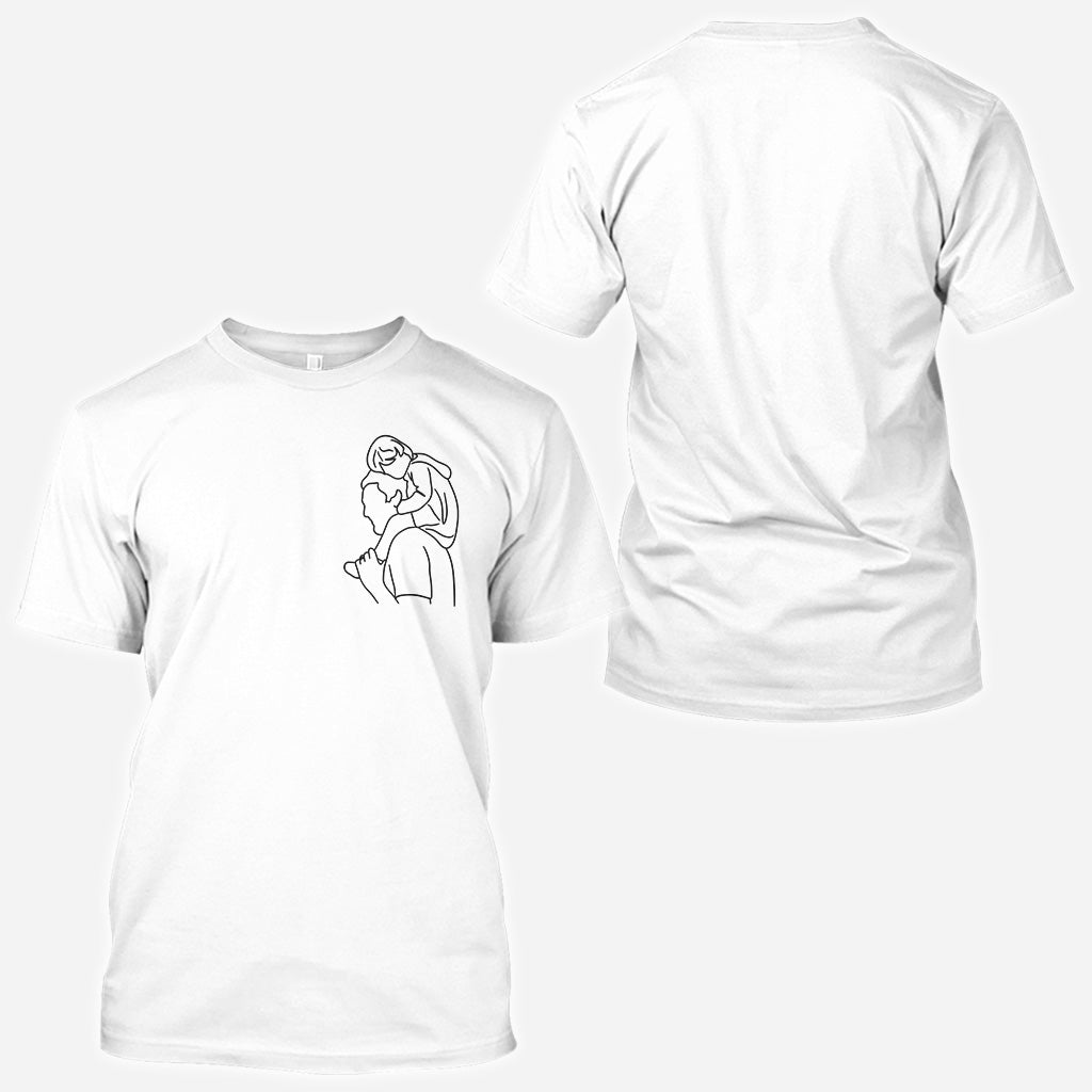 Meilleur papa du monde - Cadeau pour papa - T-shirt personnalisé intégral
