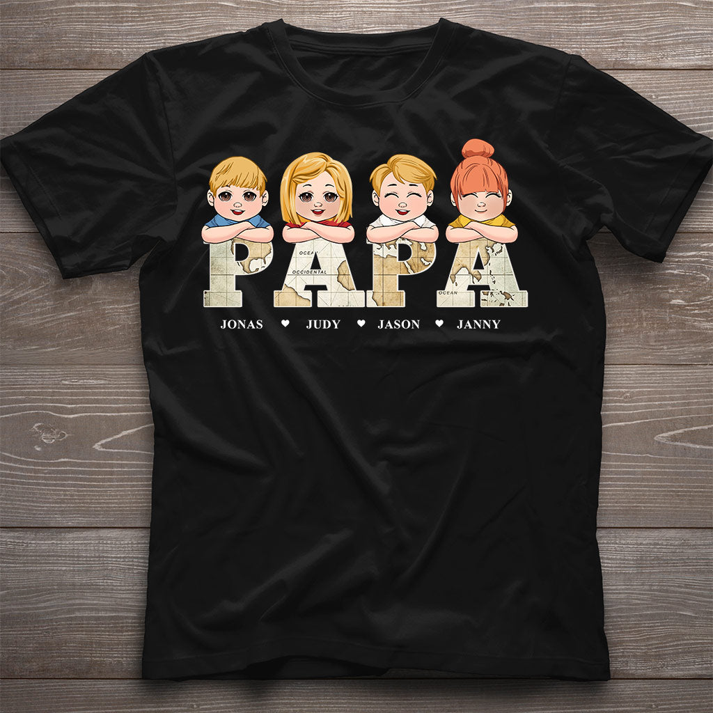 Titre de carte vintage - T-shirt et sweat à capuche personnalisés pour papa