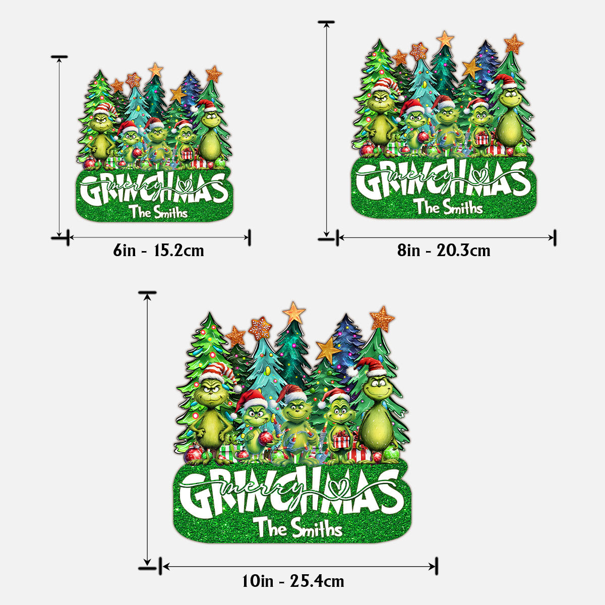 Joyeux Grinchmas - Plaque en bois personnalisée « Étole de Noël » à 2 couches