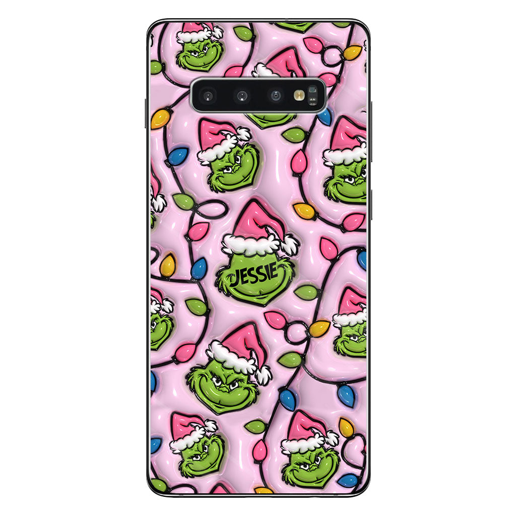 Green & Pink - Personalized Stole Christmas Phone Case